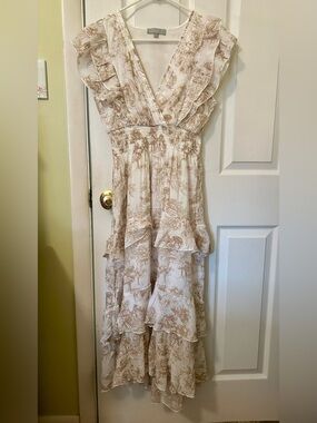 Anthropologie J GEE Romantic Tiered Maxi Dress.